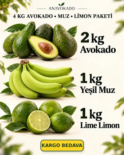 2kg Avokado 1kg muz 1Kg Limon